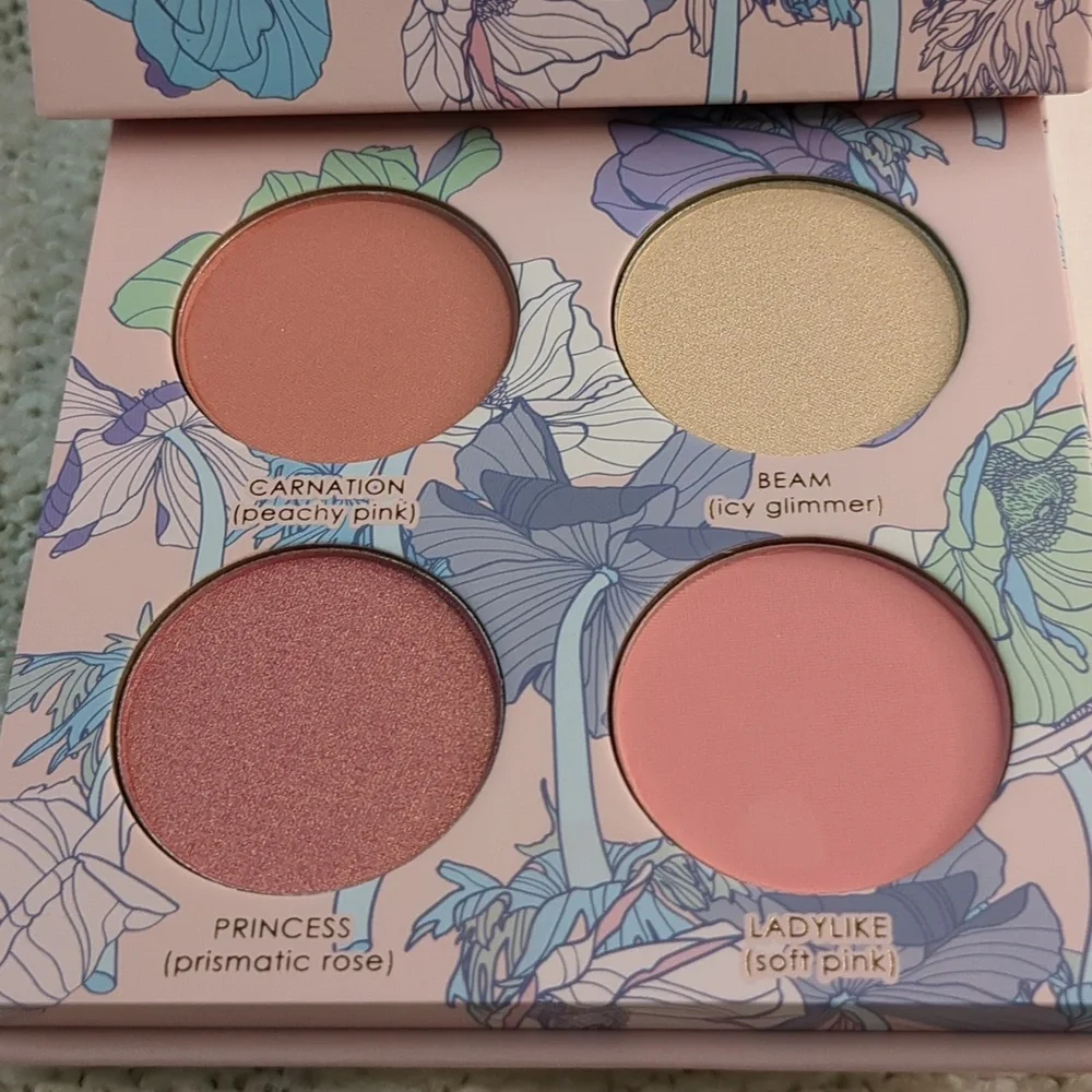 SERAPHINE botanicals Geranium+Glow Blush+Highlight Palette in HELIOPINK